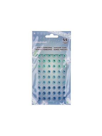 Pegatinas imaginovo gemas verdes y azules brillantes con relieve para todas superficies 190x105 mm en
