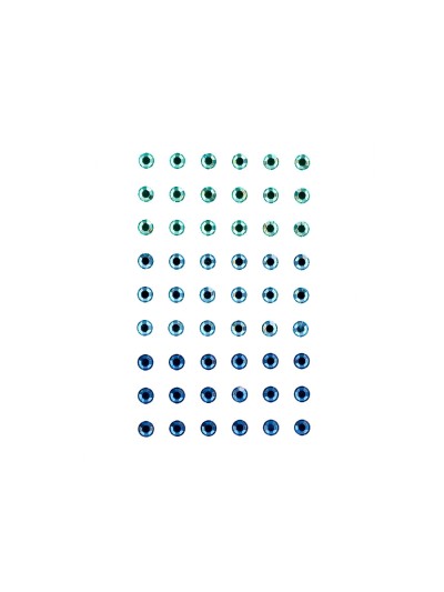 Pegatinas imaginovo gemas verdes y azules brillantes con relieve para todas superficies 190x105 mm en