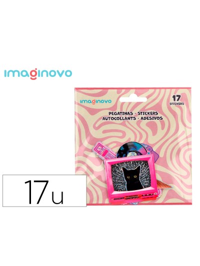 Pegatinas imaginovo retro diseños surtidos para ordenador 145x140 mm en blister