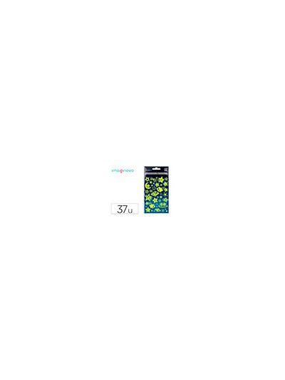 Pegatinas imaginovo luminosas estrellas con relieve 190x105 mm en blister