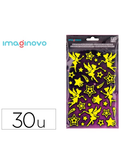 Pegatinas imaginovo luminosas hadas con relieve 190x105 mm en blister
