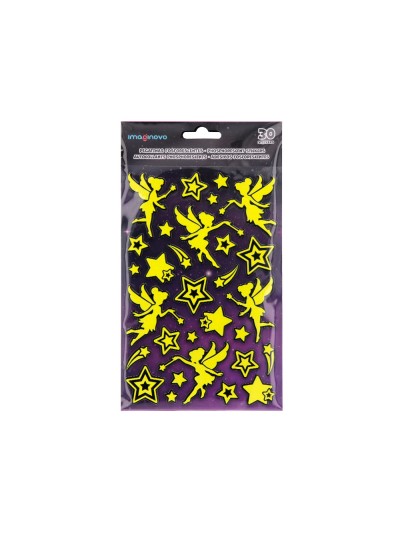 Pegatinas imaginovo luminosas hadas con relieve 190x105 mm en blister