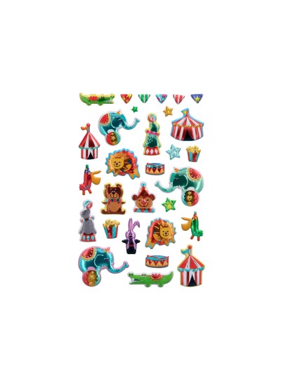 Pegatinas imaginovo kids circo goma eva 190x105 mm en blister