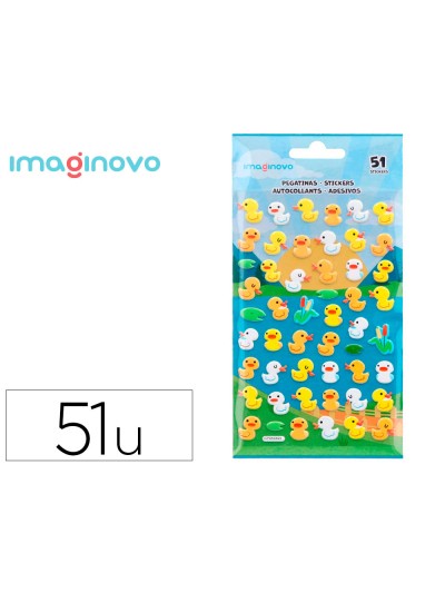 Pegatinas imaginovo cute animales patos con relieve 190x105 mm en blister