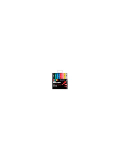 Rotulador uni posca pc-1m/8c marcador de pintura punta conica 0,7-1 mm estuche de 8 unidades colores basicos