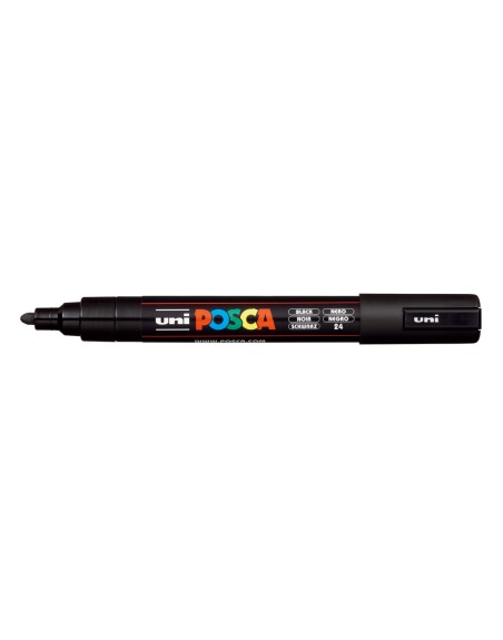 Rotulador uni posca pc-5m marcador de pintura punta conica 1,8-2,5 mm negro