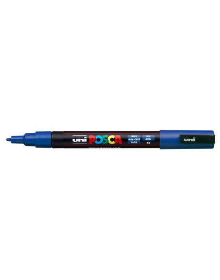 Rotulador uni posca pc-3m marcador de pintura punta conica 0,9-1,3 mm azul