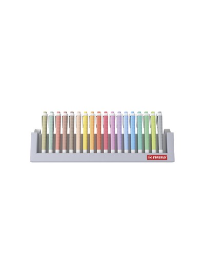 Rotulador stabilo fluorescente swing cool nature colors estuche de 18 unidades colores surtidos