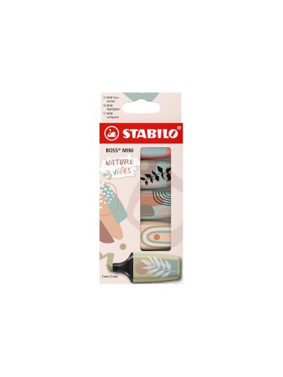 Rotulador stabilo boss mini naturevibes estuche de 5 unidades colores surtidos