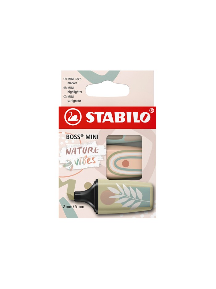 Rotulador stabilo boss mini naturevibes estuche de 3 unidades colores surtidos Rotulador stabilo boss mini naturevibes estuche de 3 unidades colores surtidos