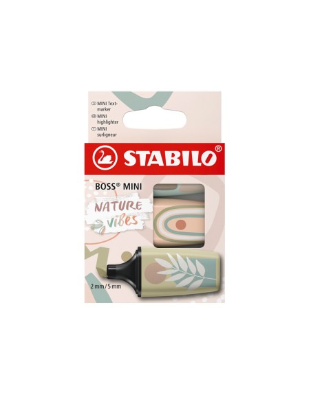 Rotulador stabilo boss mini naturevibes estuche de 3 unidades colores surtidos