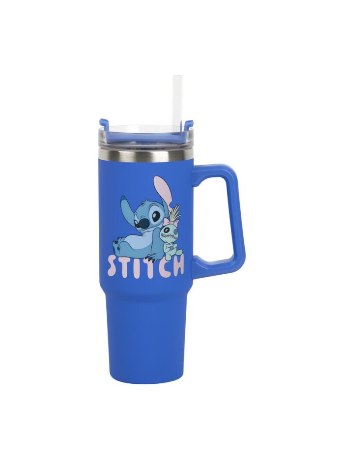 Vaso de viaje termico con pajita paladone disney stitch 900ml Vaso de viaje termico con pajita paladone disney stitch 900ml