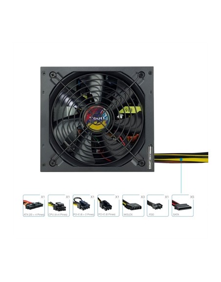 Fuente de alimentacion tooq tqapolo - 650sp atx 650w
