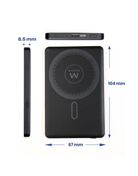 Powerbank ewent ew1160 ultraslim magsafe 5000mah