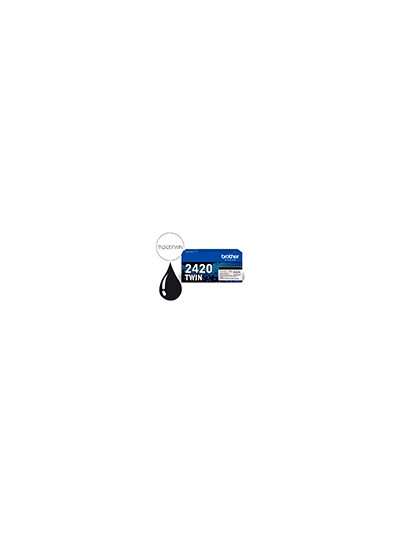 Toner brother tn2420twin para dcp-l2510/ 2530 / 2550 / hl-l2375 negro 3000 paginas pack 2 unidades