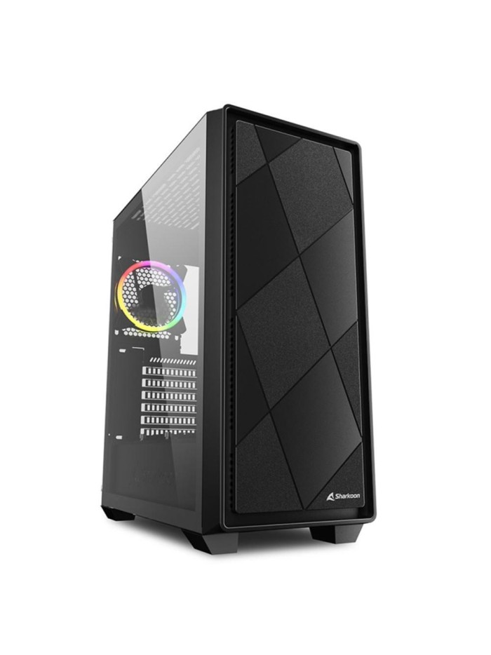 Caja ordenador gaming sharkoon midi vs8 atx cristal templado x 2 usb 3.0 x 1 usb 3.2 tipo c negro Caja ordenador gaming sharkoon midi vs8 atx cristal templado x 2 usb 3.0 x 1 usb 3.2 tipo c negro