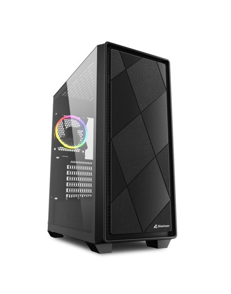 Caja ordenador gaming sharkoon midi vs8 atx cristal templado x 2 usb 3.0 x 1 usb 3.2 tipo c negro