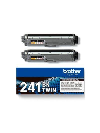 Toner brother tn241bktwin hl3140 / 3170 / 3150 / dcp9020 / mfc9140 / 9330 / 9340 negro 2500 paginas pack