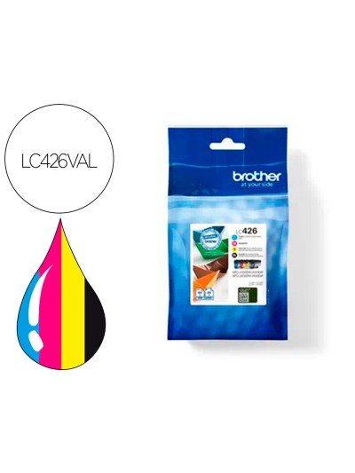 Ink-jet brother lc426val mfcj4340dw / 4540dw / 4540dwxl pack 4 colores 3000 paginas negro y 1500 paginas