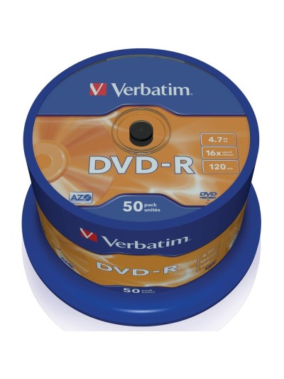 Verbatim dvd - r 4.7gb 16x tarrina 50 unidades advanced azo