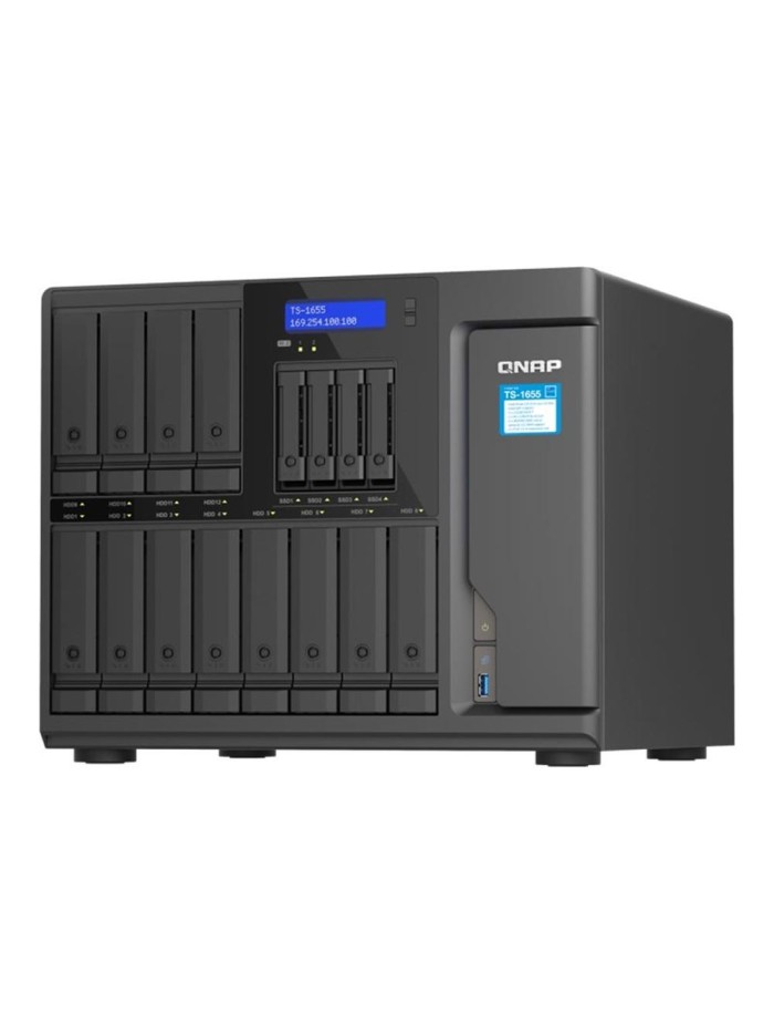 Servidor nas qnap ts - 1655 - 8g 16 bahias 8gb gigabit ethernet Servidor nas qnap ts - 1655 - 8g 16 bahias 8gb gigabit ethernet