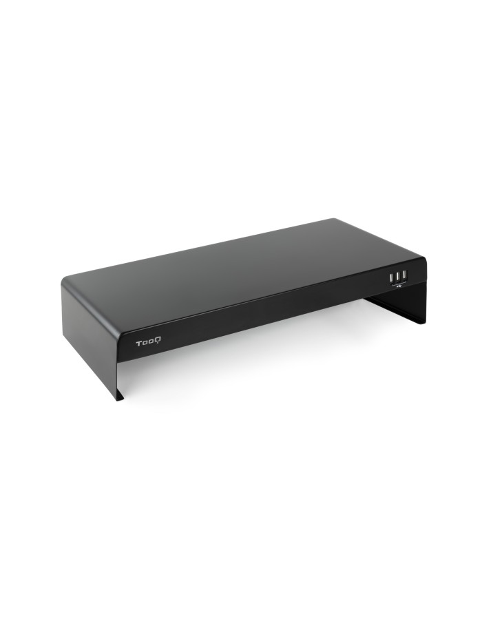 Elevador soporte de monitor tooq metalico negro con usb Elevador soporte de monitor tooq metalico negro con usb