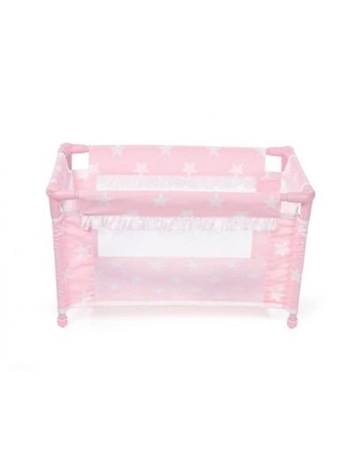 Cuna de viaje carlota color rosa 530x320x320 mm