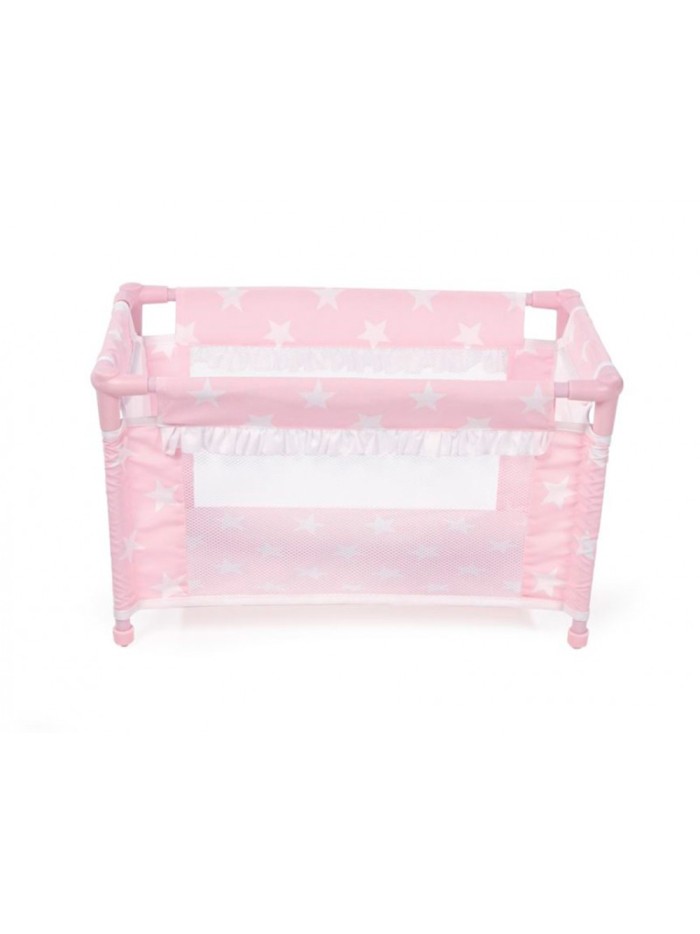 Cuna de viaje carlota color rosa 530x320x320 mm