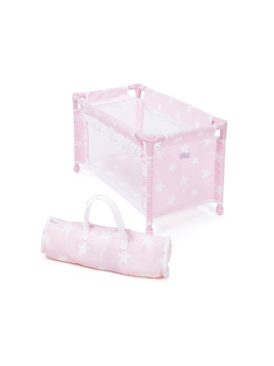Cuna de viaje carlota color rosa 530x320x320 mm