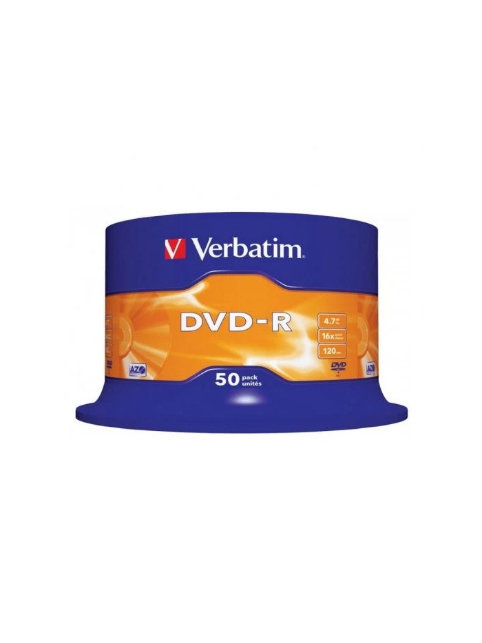 Verbatim dvd - r 4.7gb 16x tarrina 50 unds imprimible Verbatim dvd - r 4.7gb 16x tarrina 50 unds imprimible