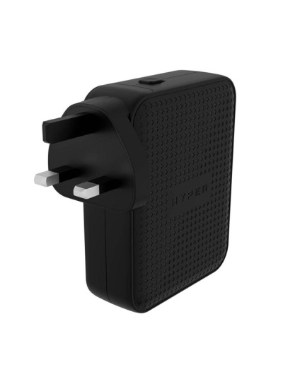 Cargador de pared ingles hyper 3 x usb tipo c 1 x usb tipo a negro