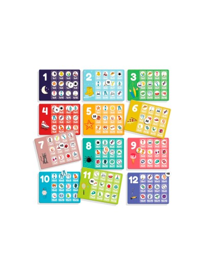 Juego diset de mesa tablas de multiplicar