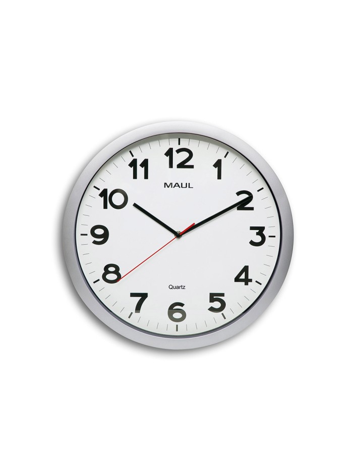 Reloj maul step de pared redondo 40 cm diametro electrico color plata Reloj maul step de pared redondo 40 cm diametro electrico color plata