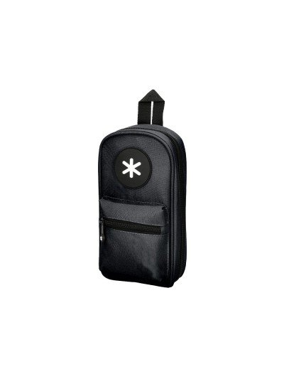 Estuche portatodo antartik forma de mochila con bolsillo y 4 departamentos color negro 230x50x120 mm