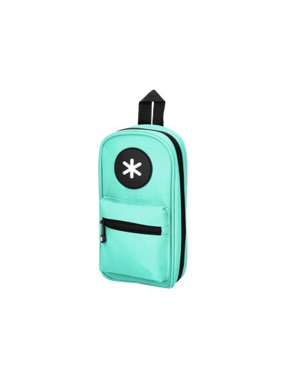 Estuche portatodo antartik forma de mochila con bolsillo y 4 departamentos color menta 230x50x120 mm