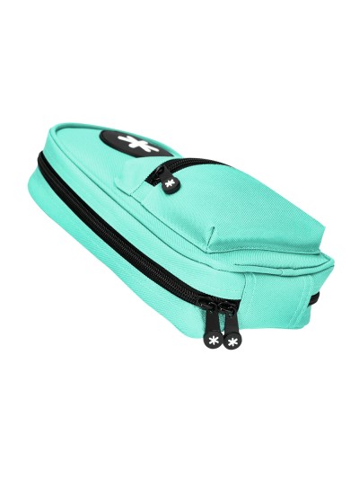 Estuche portatodo antartik forma de mochila con bolsillo y 4 departamentos color menta 230x50x120 mm