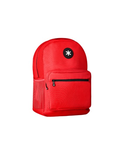 Cartera antartik mochila con asa y bolsillo frontal concremallera color rojo 320x140x430 mm