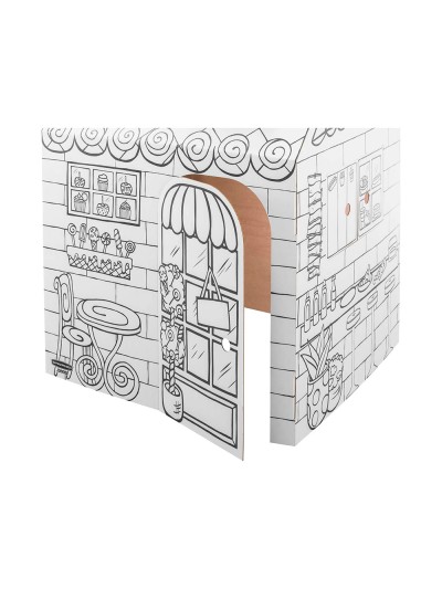Casa de juego bankers box playhouse pasteleria para pintar fabricada en carton reciclado 1210x960x810 mm