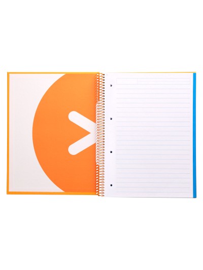 Cuaderno espiral a4 micro antartik tapa forrada 120h 90 gr horizontal 5 bandas 4 taladros color mostaza