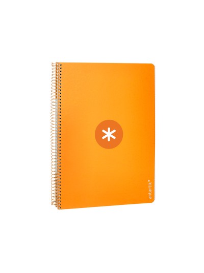 Cuaderno espiral antartik a4 micro tapa dura 80h 100gr cuadro 5mm sin banda4 taladros color mostaza
