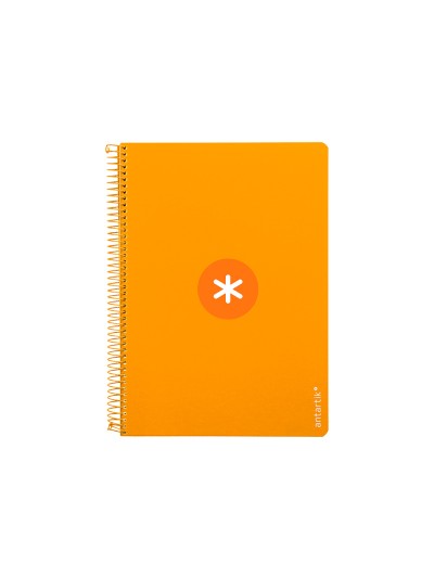 Cuaderno espiral a4 antartik tapa dura 80h 90gr cuadro 4mm con margen color mostaza
