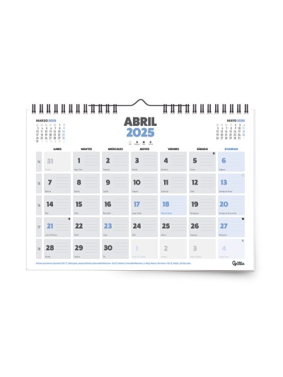 Calendarios liderpapel 2025 pack de 24 unidades diseños surtidos lote