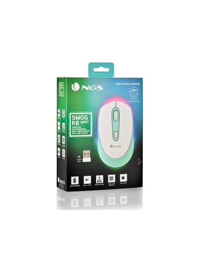 Raton ngs smog optico 1000/1600/2400 dpi inalambrico 3 botones receptor usb 2,4 ghz luces
