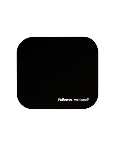 Alfombrilla para raton fellowes con proteccion microban color negro 226x192x3 mm