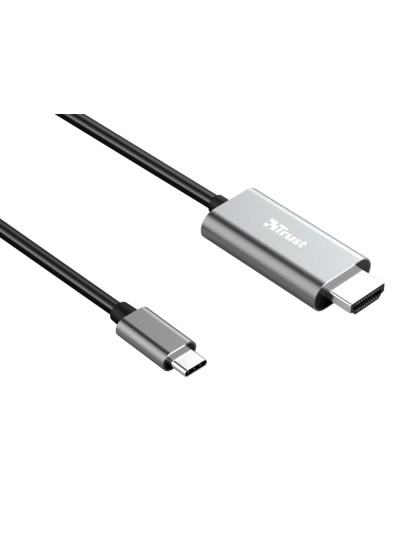 Cable trust calyx adaptador usb-c a hdmi longitud 1,8 m color negro