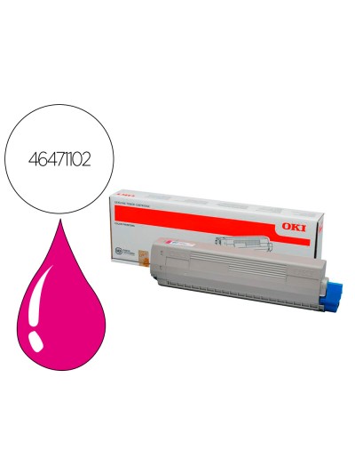 Toner oki laser 46471102 c823dn magenta 7000 paginas