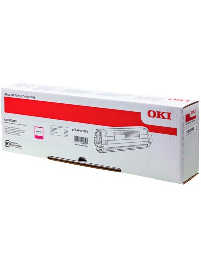 Toner oki laser 46443102 c833 / c843 magenta 10000 paginas
