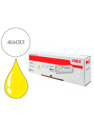 Toner oki laser 46443101 c833 / c843 amarillo 10000 paginas