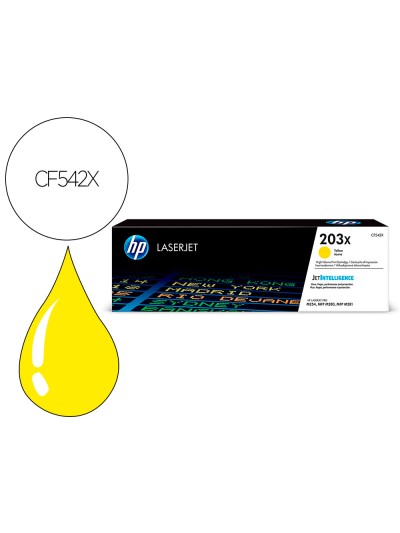 Toner hp laserjet 203x m254dw / 280nw / 281fdw amarillo 2500 paginas