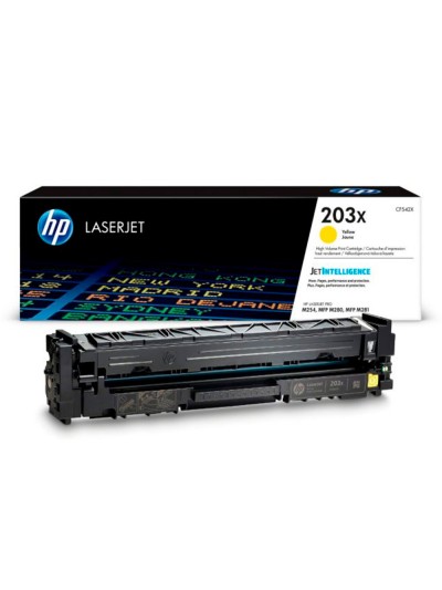 Toner hp laserjet 203x m254dw / 280nw / 281fdw amarillo 2500 paginas